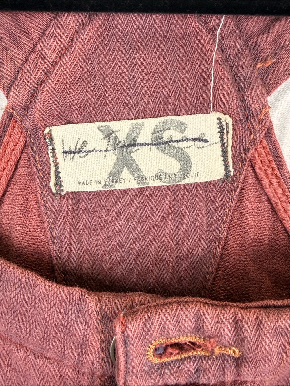 We The Free Sz XS Dusty Rose Overalls with Metal Buckles Cotton Blend - Picture 6 of 14
